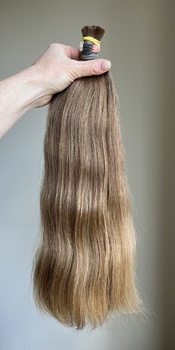 Волосы с девушки 43-44 см, 129 грамм - Детские волосы для наращивания 