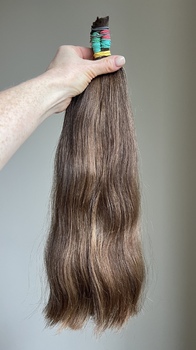 Волосы детские 43 см, 107 грамм - Детские волосы для наращивания 