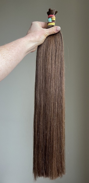 Волосы женские 55 см, 120 грамм - Детские волосы для наращивания 